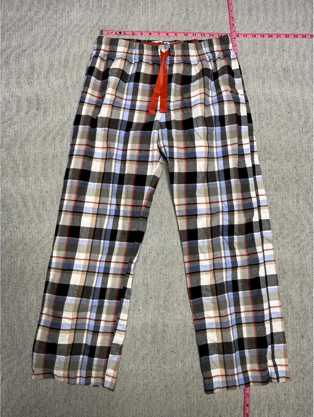 Vera Bradley Medium Plaid Cotton Pajama Pants with Red Draws